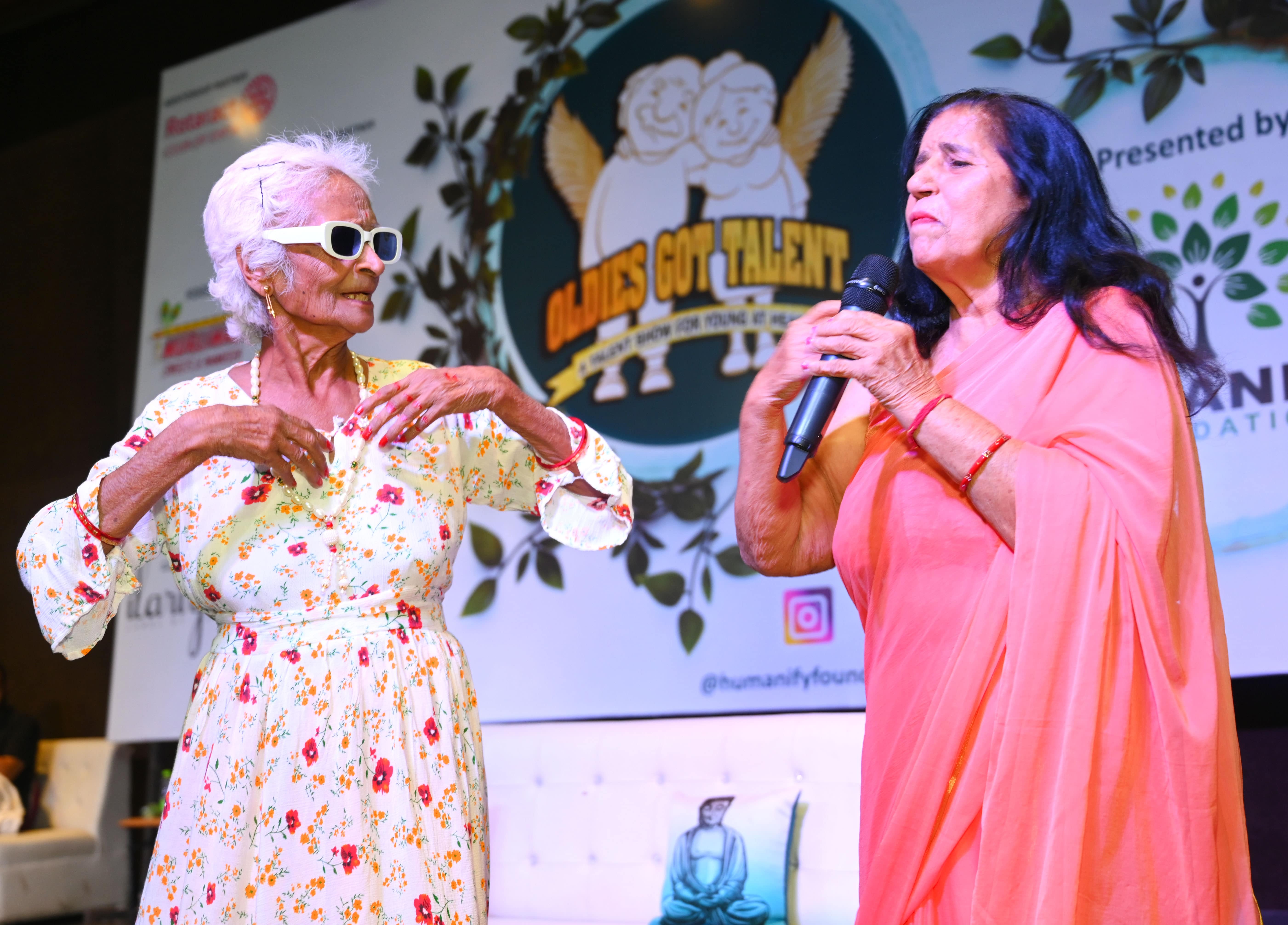 Senior citizen performing at Oldies Got Talent